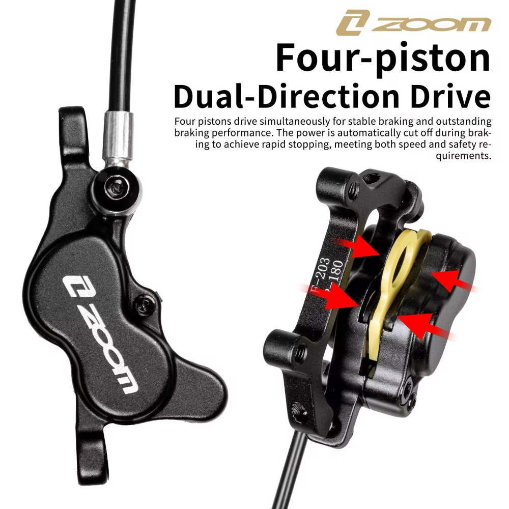 ZOOM HB-890E 4 Pistonlu Hidrol - Zoom Hydraulic Brake 4 Piston E-Scooter incelemesi ve fiyatı