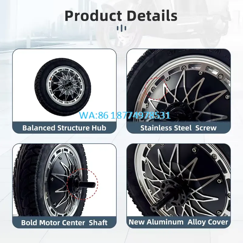 Wmwmnu 12 İnç Göbek Motor Kiti - 60V 5000W Brushless Hub Motor incelemesi ve fiyatı